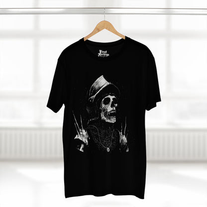 Black dead knight tee shown hanging