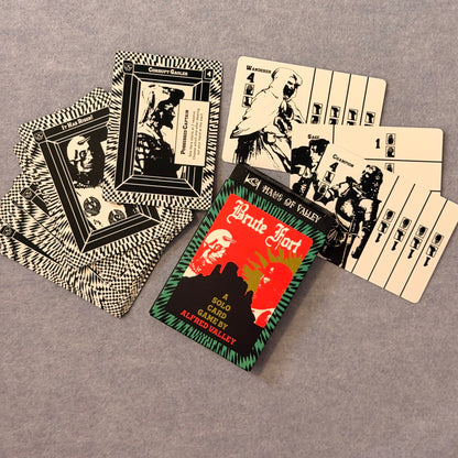 Brute Fort card box with Wanderer, Sage and Champion hero cards and dungeon cards