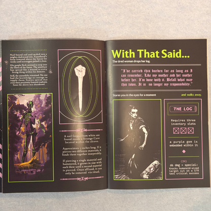 Interior spread, With That Said, beside The Log item entry