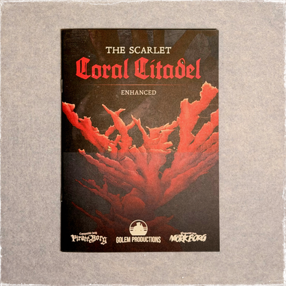 The Scarlet Coral Citadel front cover, red coral branching against black