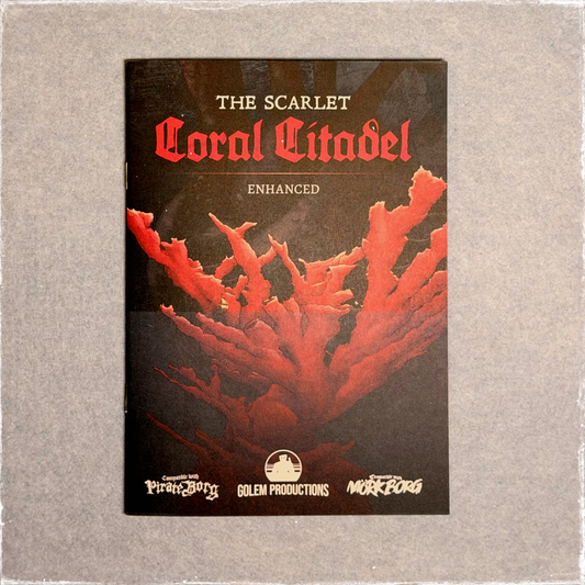 The Scarlet Coral Citadel front cover, red coral branching against black